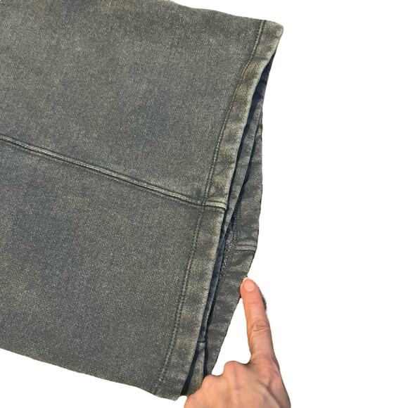 Zara Mineral Wash Wide Leg Sweatpants Medium Gray Boho Drawstring Grunge Cozy - Picture 8 of 8